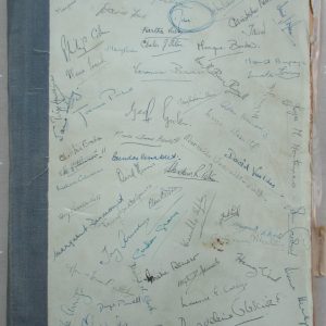 Front cover signed by many of those Mary met in the next 16 months