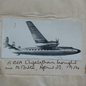 Arrival in Malta 23 April 1954